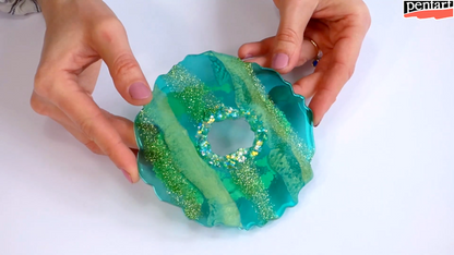 Silikonform für Resin - Geode mit Loch