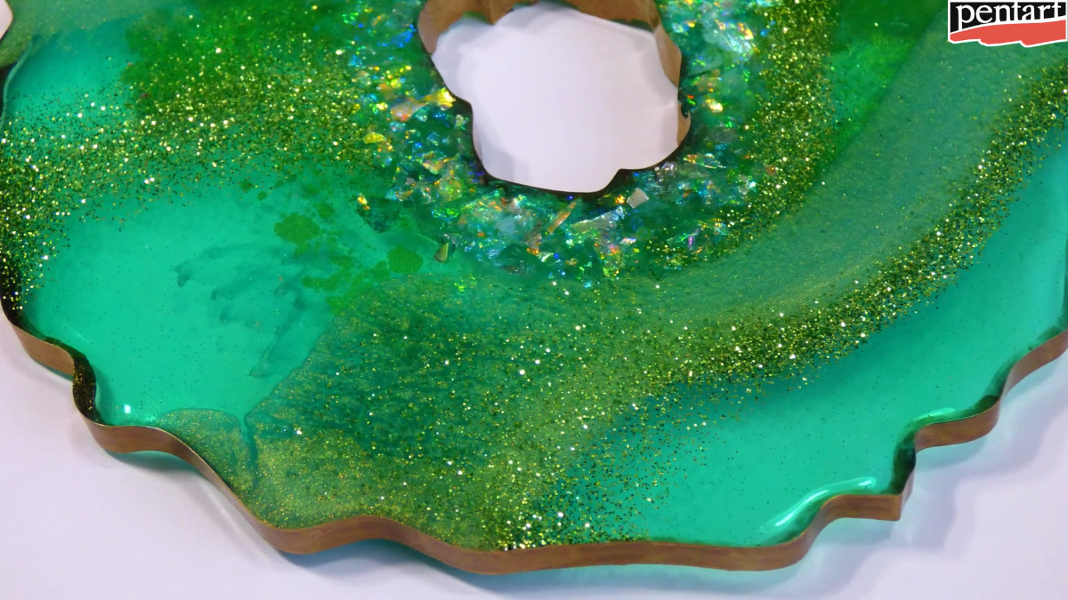 Silikonform für Resin - Geode mit Loch