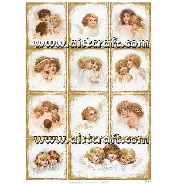 Reispapier 32x45cm - Sweet angels