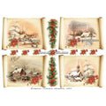 Reispapier 32x45cm - Winter landscape parchment