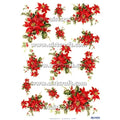 Reispapier 32x45cm - Poinsettia small