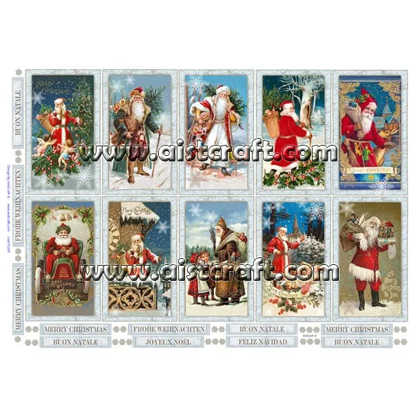 Reispapier 32x45cm - Buon natale