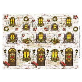 Reispapier 32x45cm - Christmas house