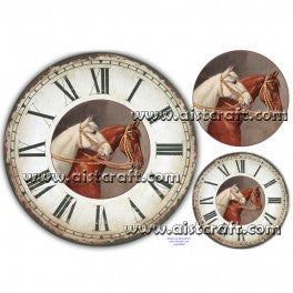 Rice Paper For Decoupage Clock With Horses