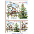 Reispapier A4 - Merry snowman