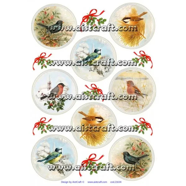 Reispapier A4 - Birds portrait