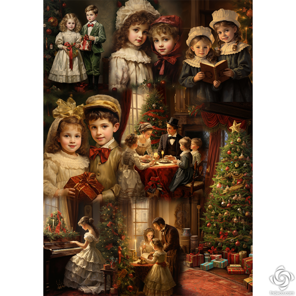 Frillit Rice Paper Napkins - A4 - Fpr-K147 - Old Times Christmas