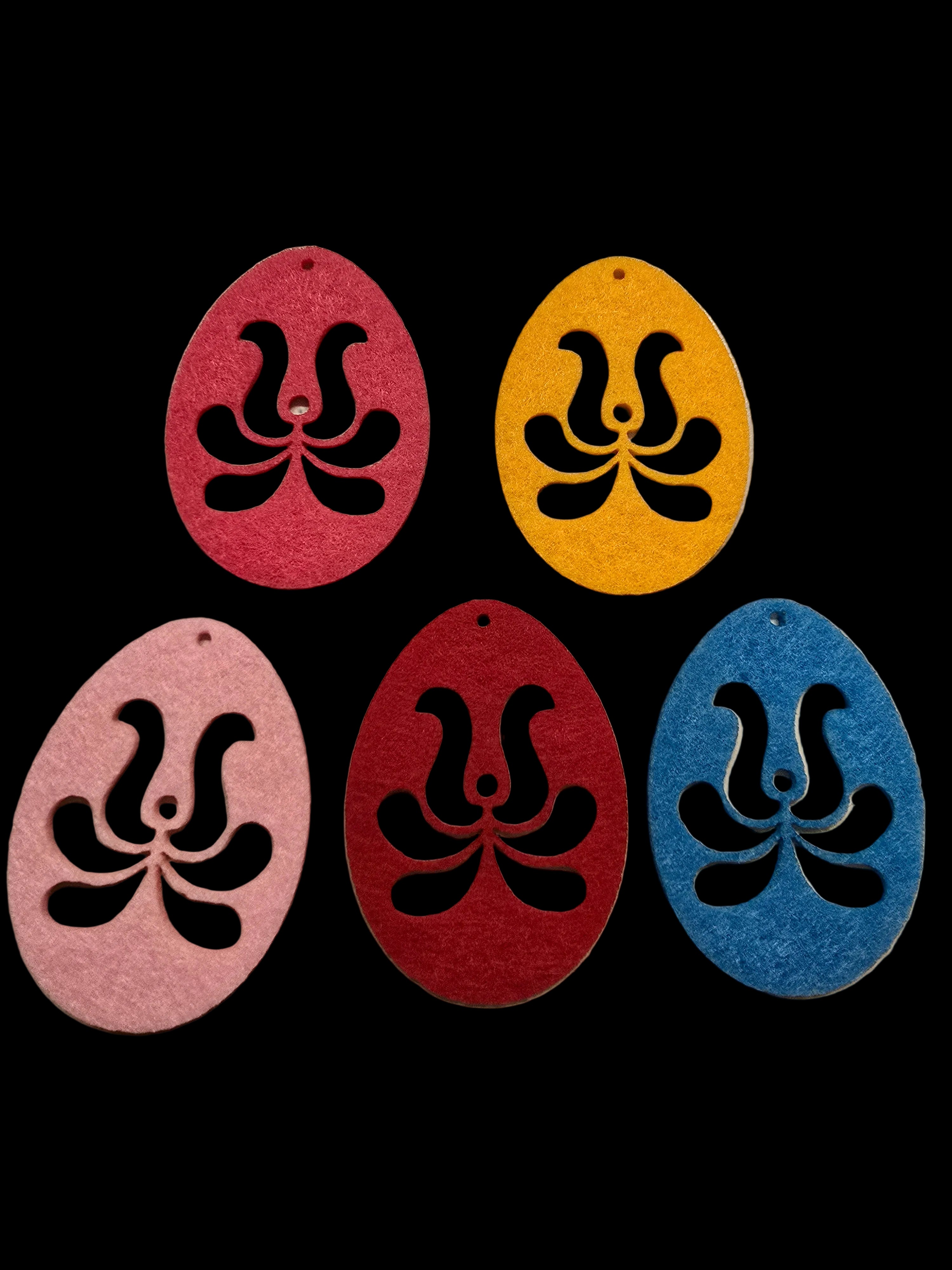 Filzset Ostereier bunt 5er