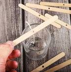 Holz Kerzenhalter für Docht - Bastelschachtel - Bastelset - 