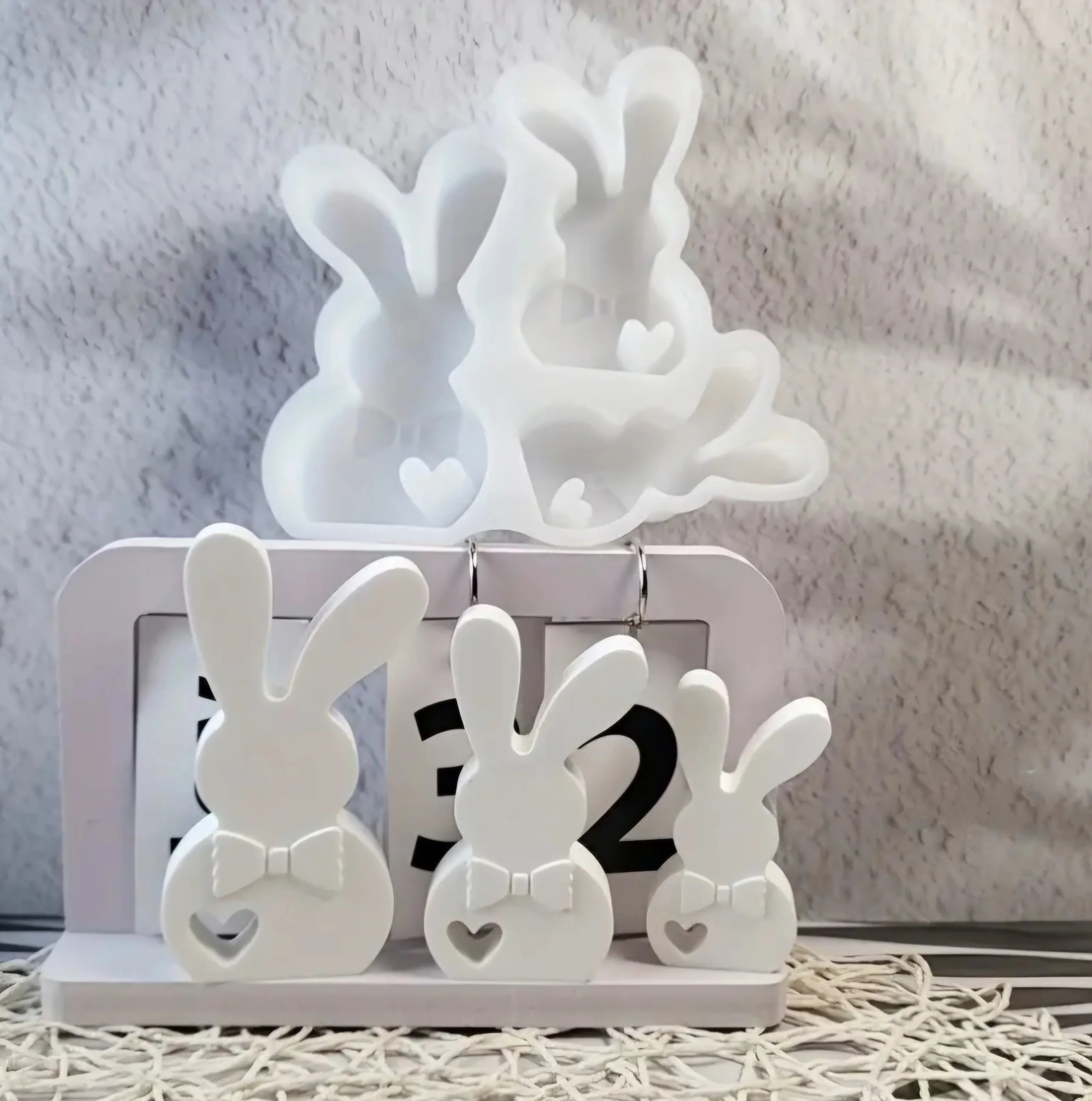 Silikonform - Ostern Hasen - Bastelschachtel - Präge/ Gieß/ Silikonformen - 