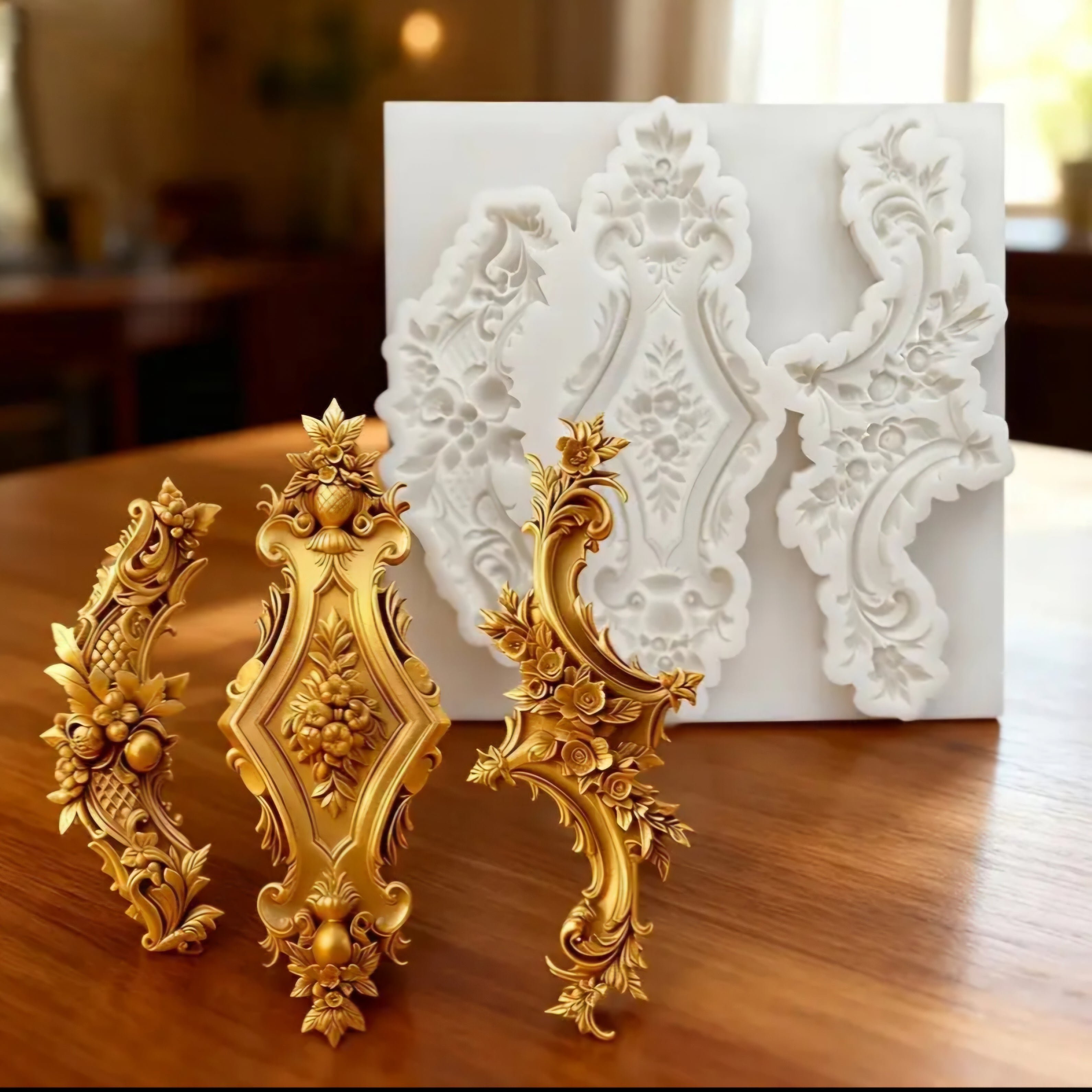 Silikonform - barokes Ornament