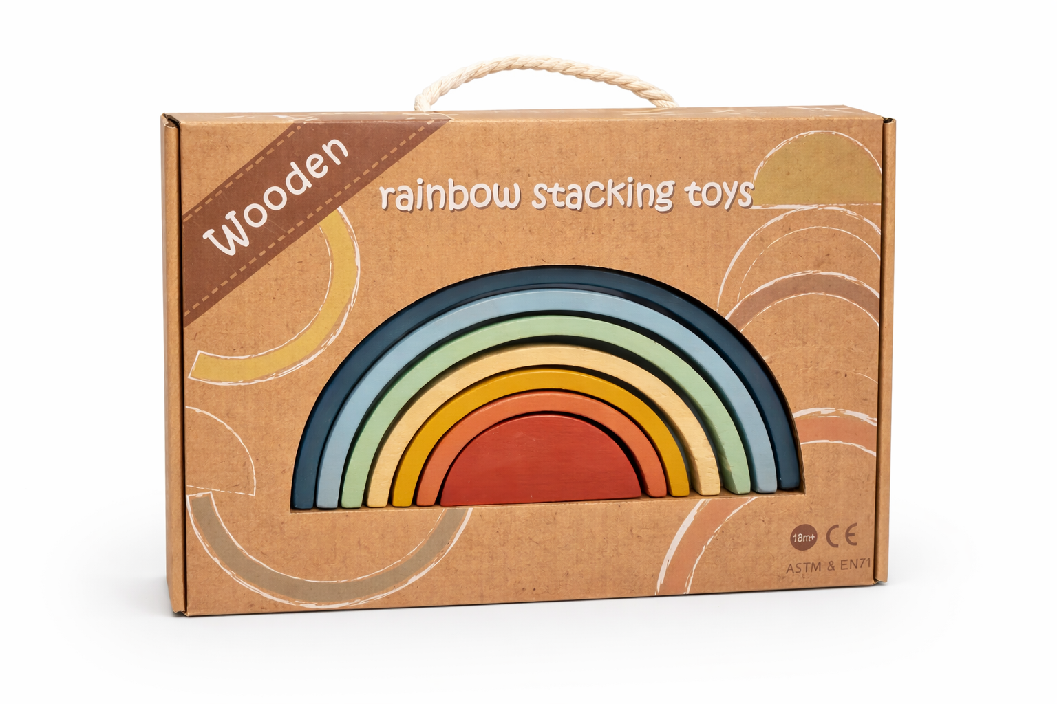 Montessori Regenbogen aus Holz