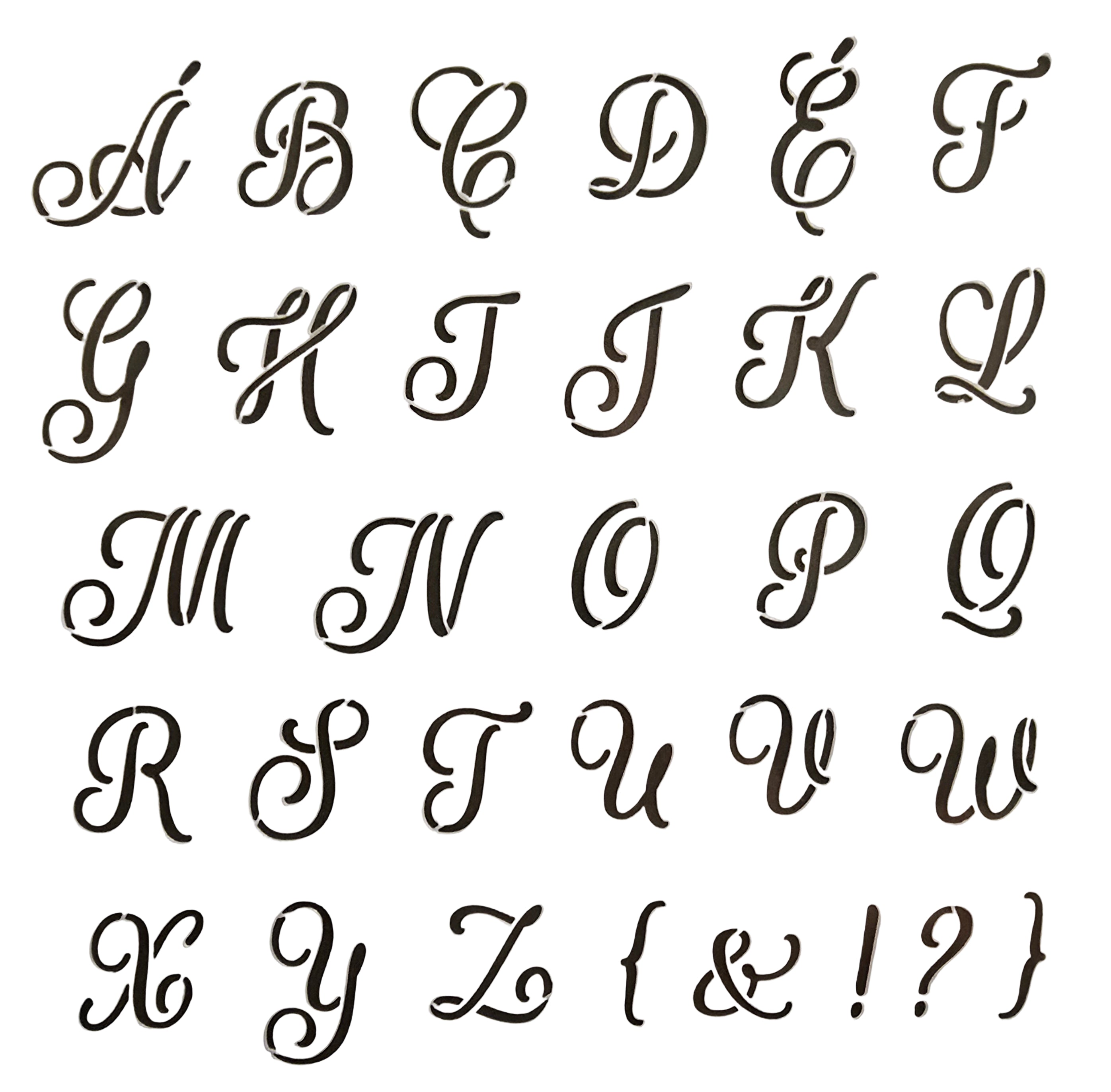 Schablone Stencil - Calligraph Letters