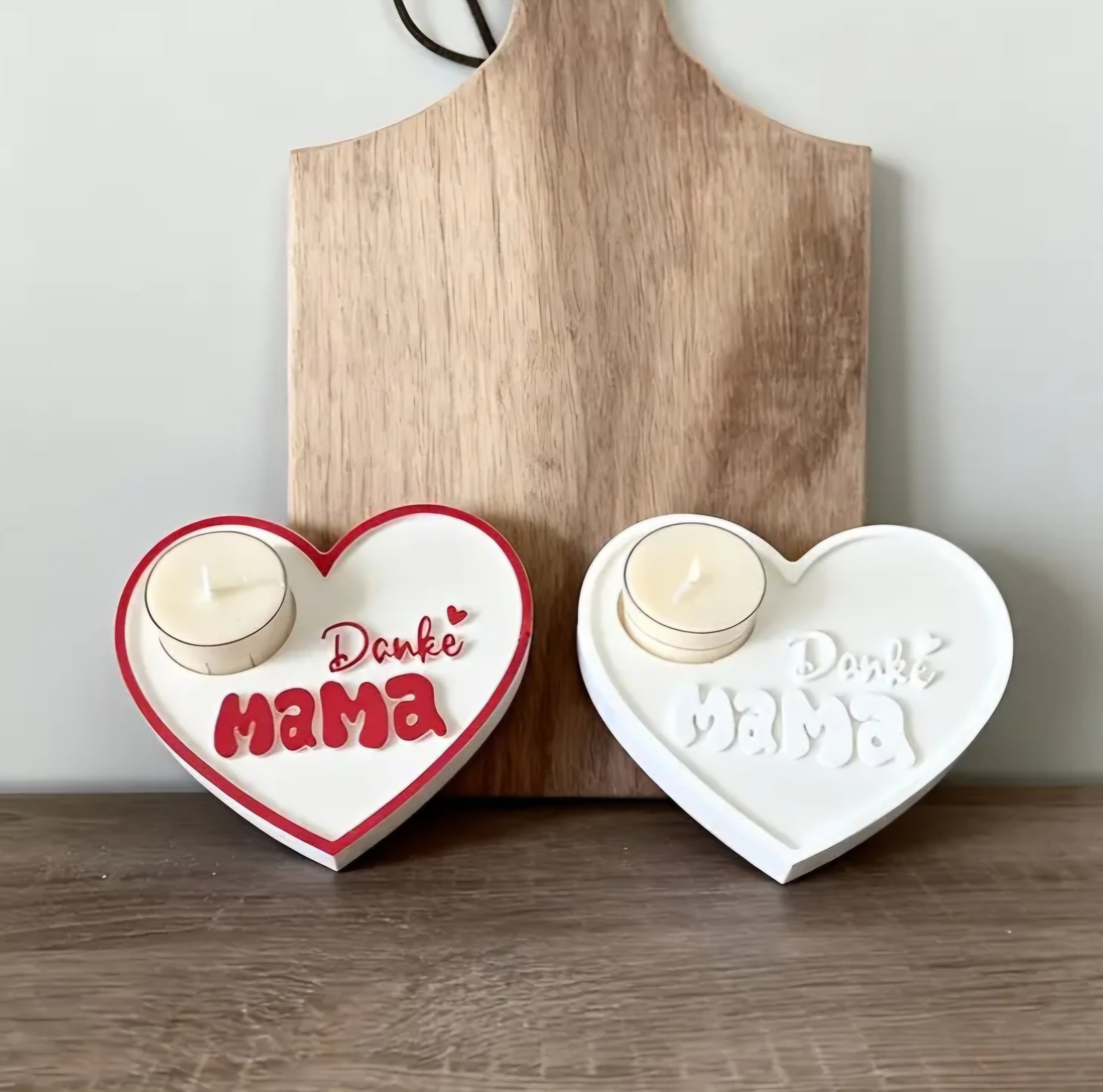 Silikonform - danke Mama Teelichthalter