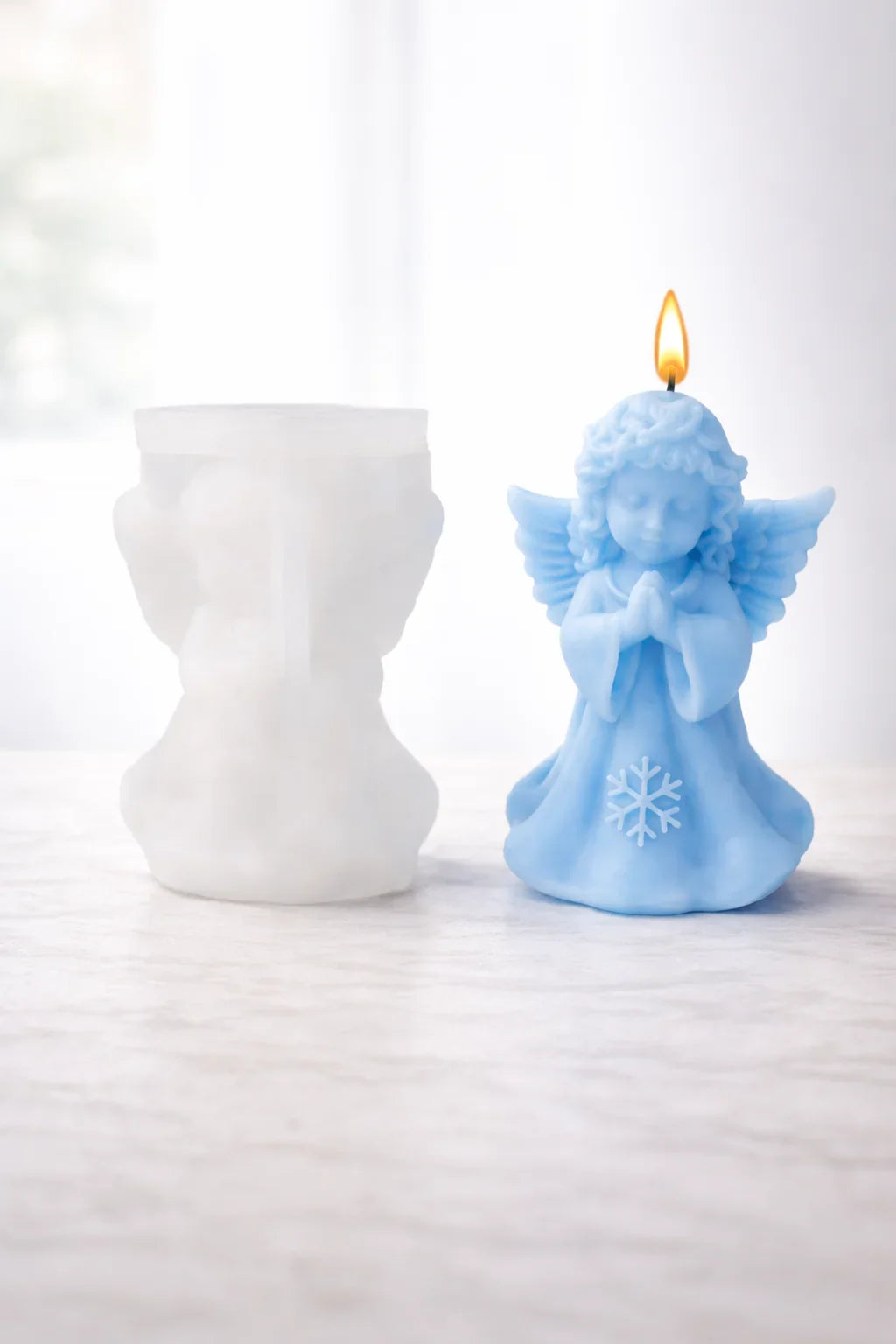 Silikonform Kerzen gießen Engel 1 - Bastelschachtel - Bastelset - 