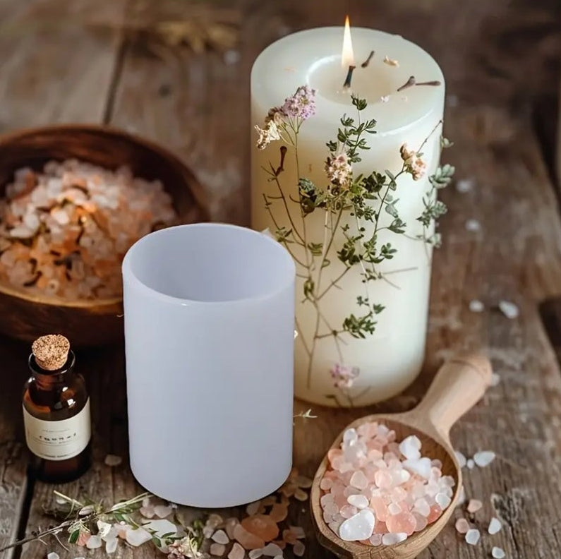 Silikonform Kerzen gießen 5er Set Zylinder