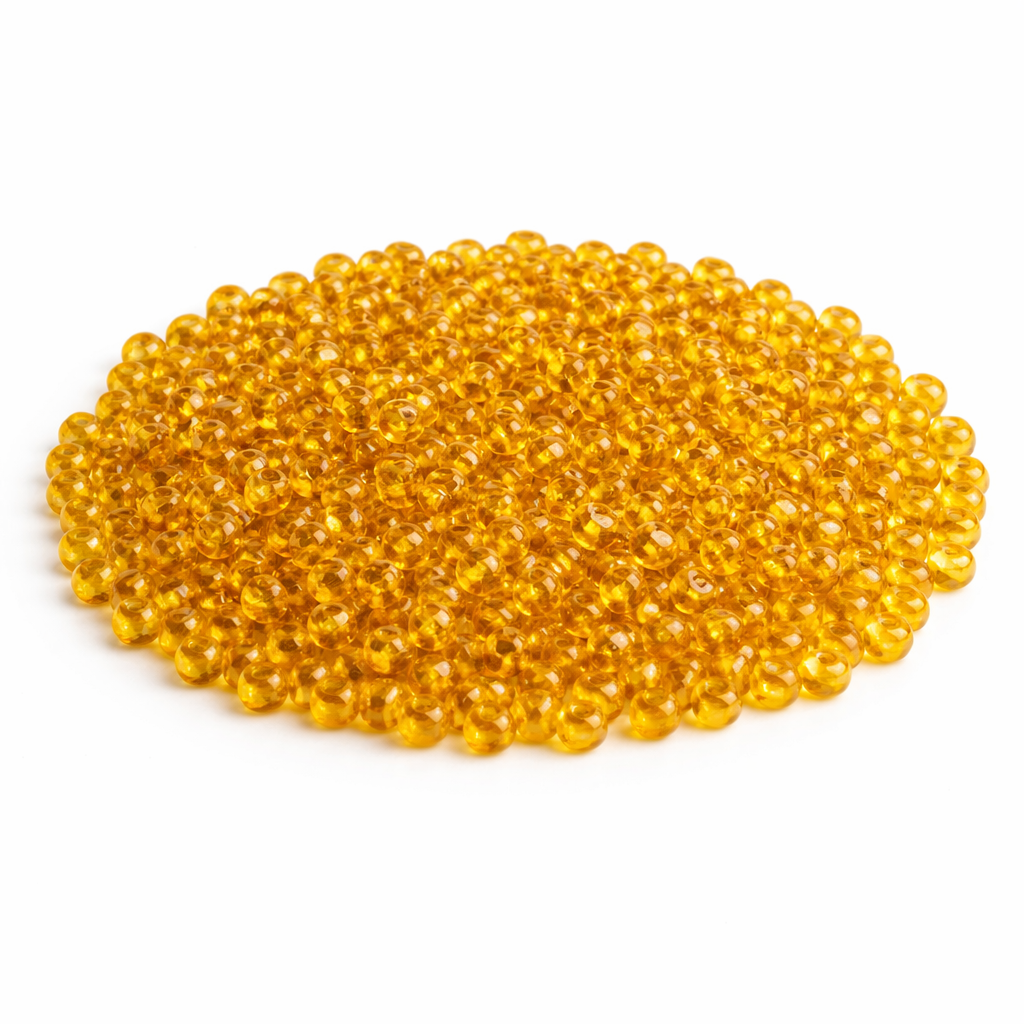 Rocailles Glasperlen 2mm bernstein transparent