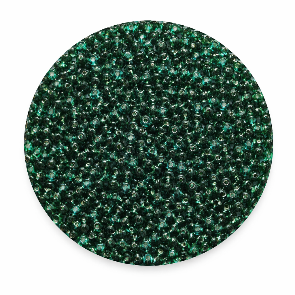 Rocailles Glasperlen 2mm moosgrün glänzend