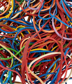 Gummiringe 50g bunt verschiedene Größen - Bastelschachtel - Schule - 