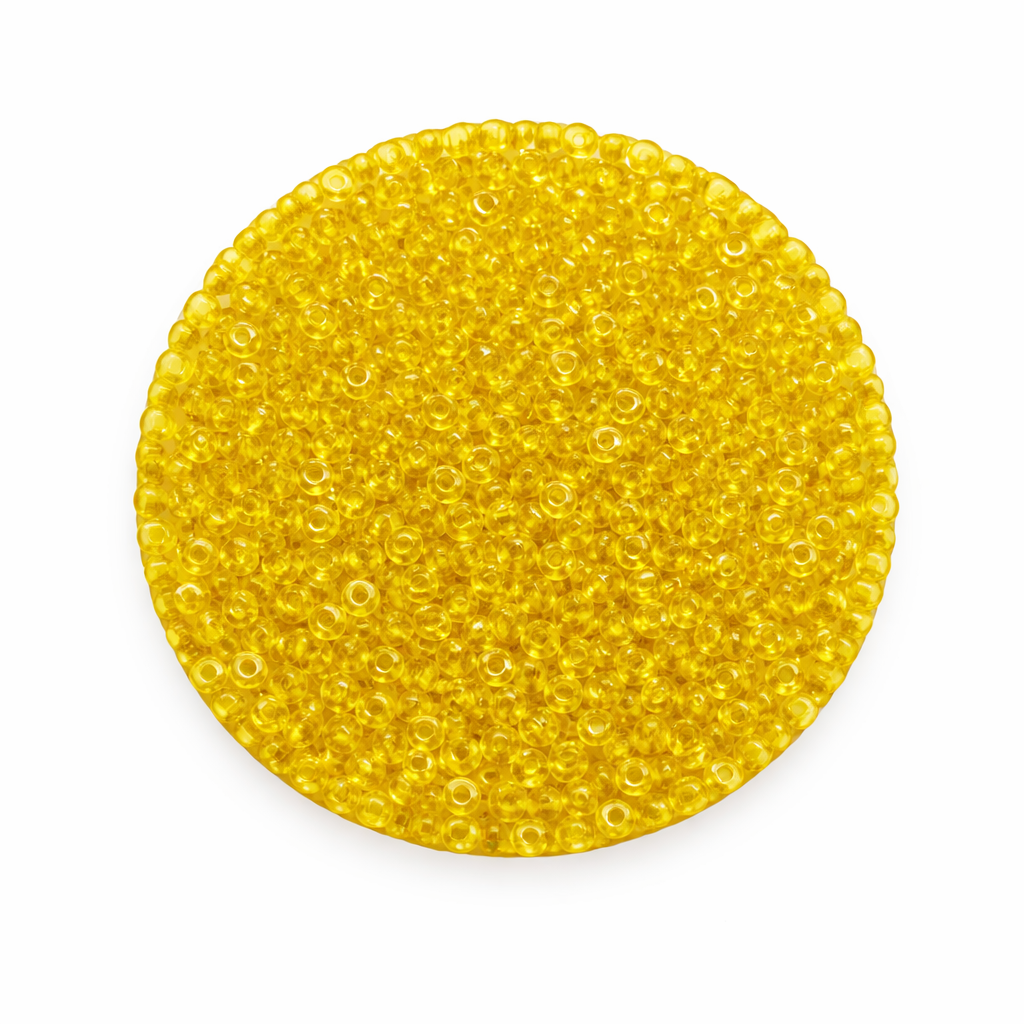 Rocailles Glasperlen 2mm senfgelb glänzend