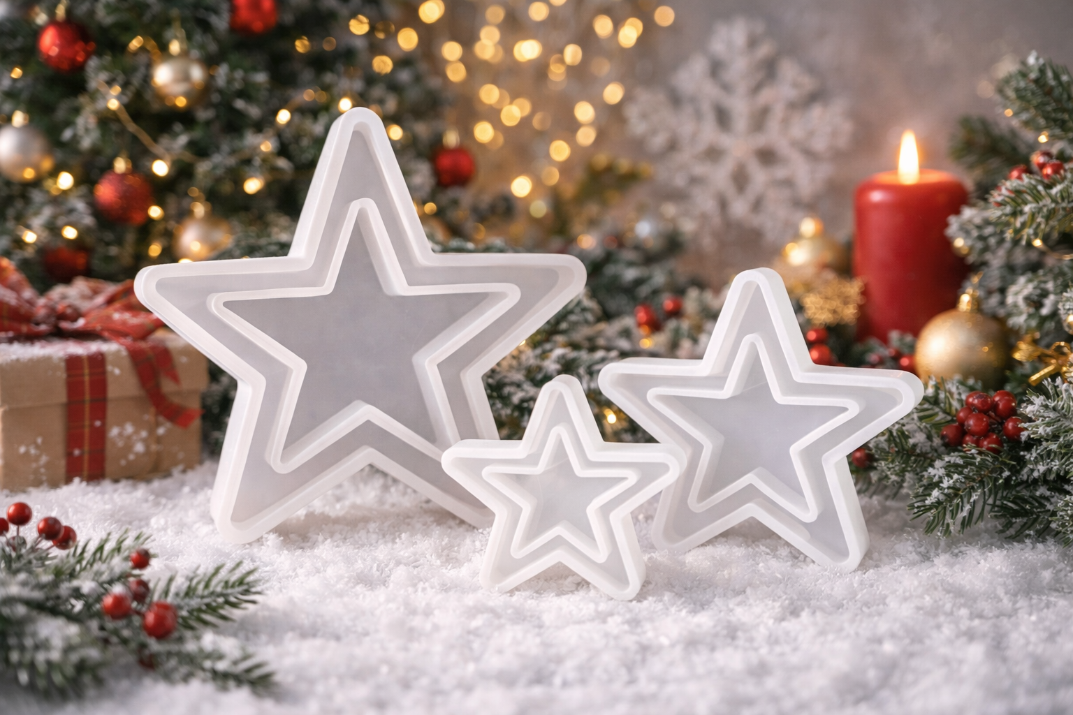Silikonform - Sterne 3er Set