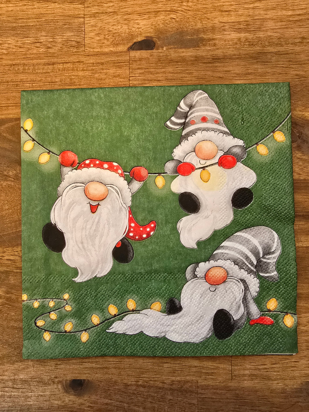 Servietten Set mit Decoupage-Kleber - Wichtelset Weihnachten