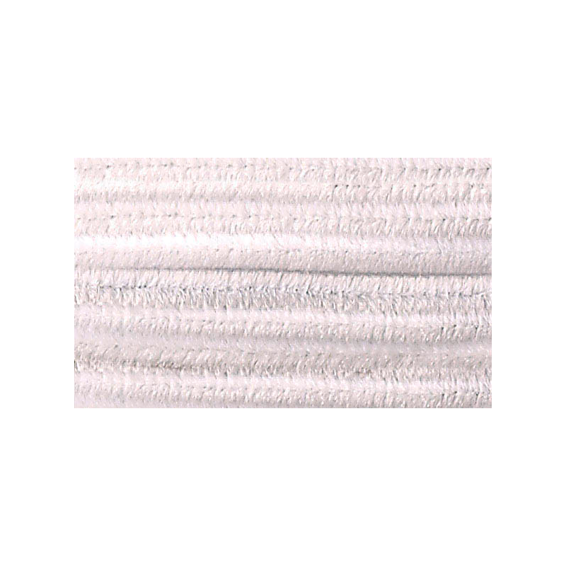 Chenilledraht / Biegeplüsch weiß