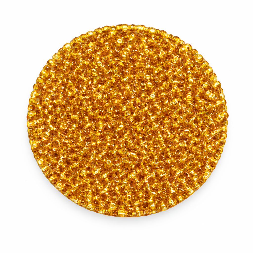 Rocailles Glasperlen 2mm bernstein glänzend