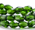 Glasperlen Wassertropfen 6mm grün