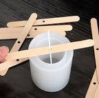 Holz Kerzenhalter für Docht - Bastelschachtel - Bastelset - 