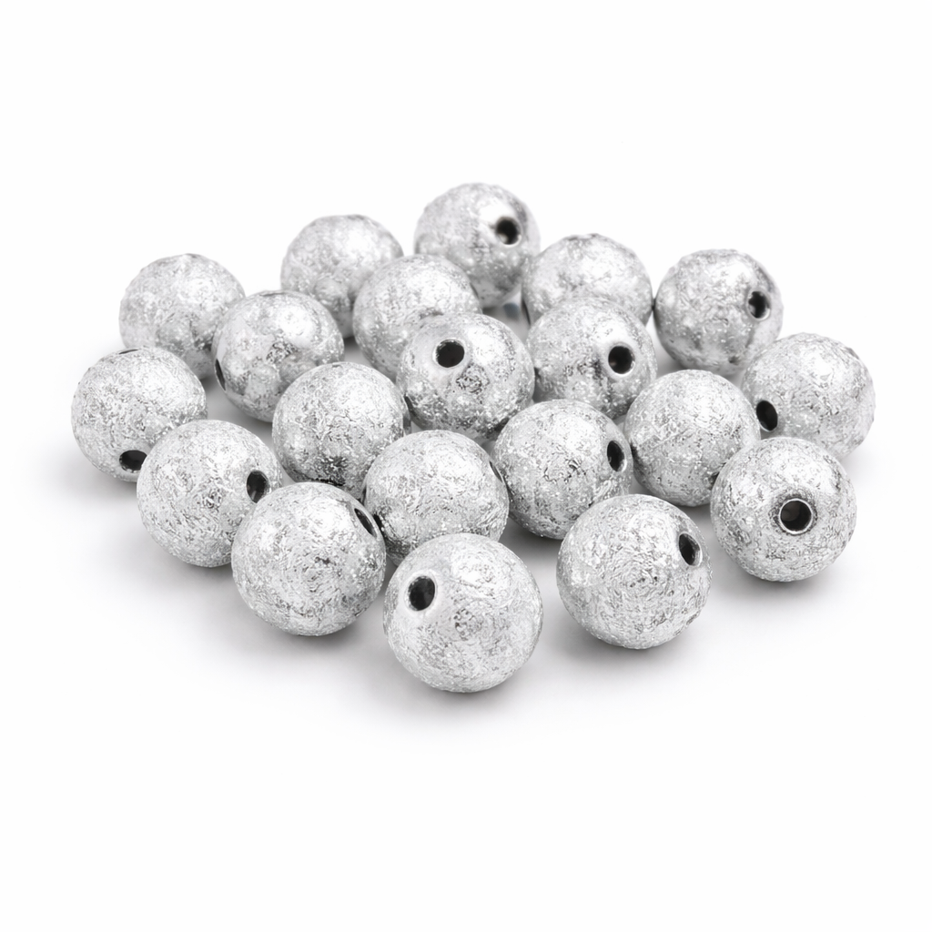 Perlen silber glitzernd