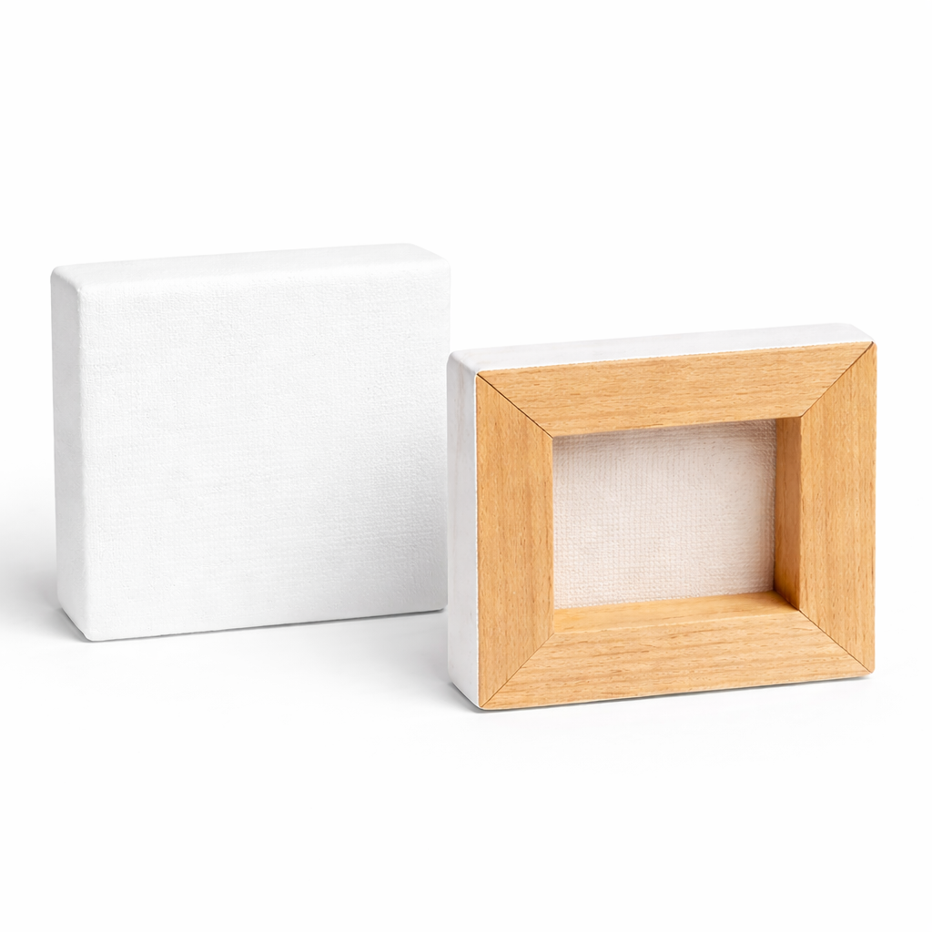 Mini Leinwand 5x5cm Keilrahmen 4er Set