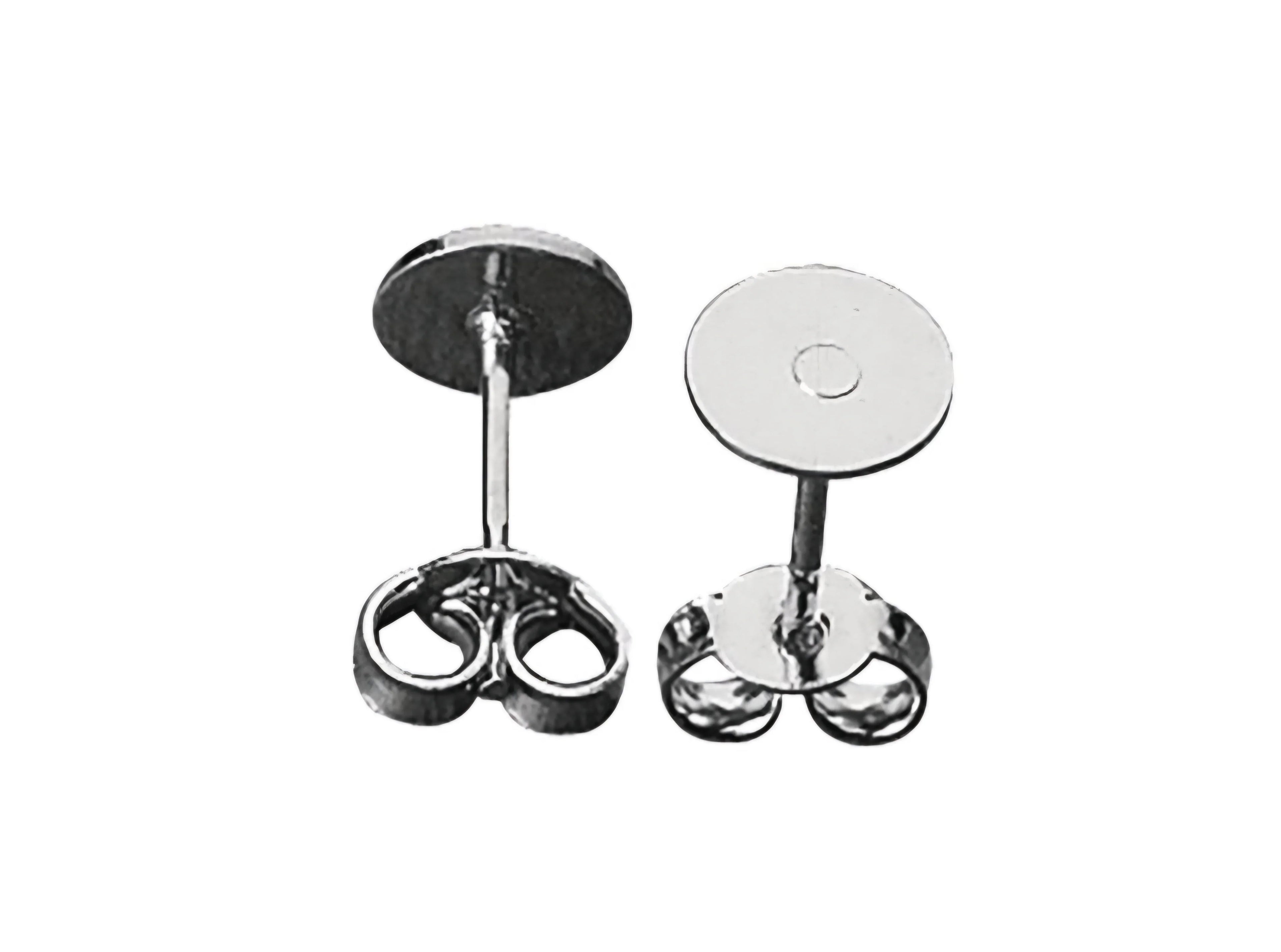 Ohrstecker mit Platine 6mm 4er Set - gold oder platin - Bastelschachtel - - 