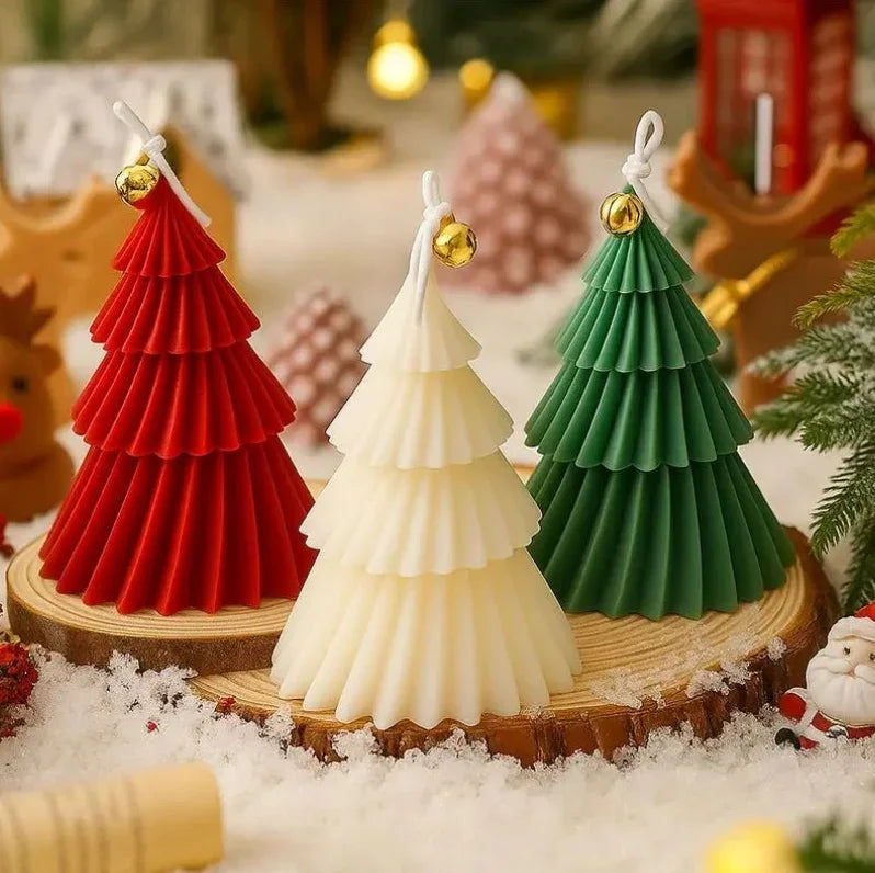 Silikonform Kerzen gießen Weihnachtsbaum - Bastelschachtel - Bastelset - 