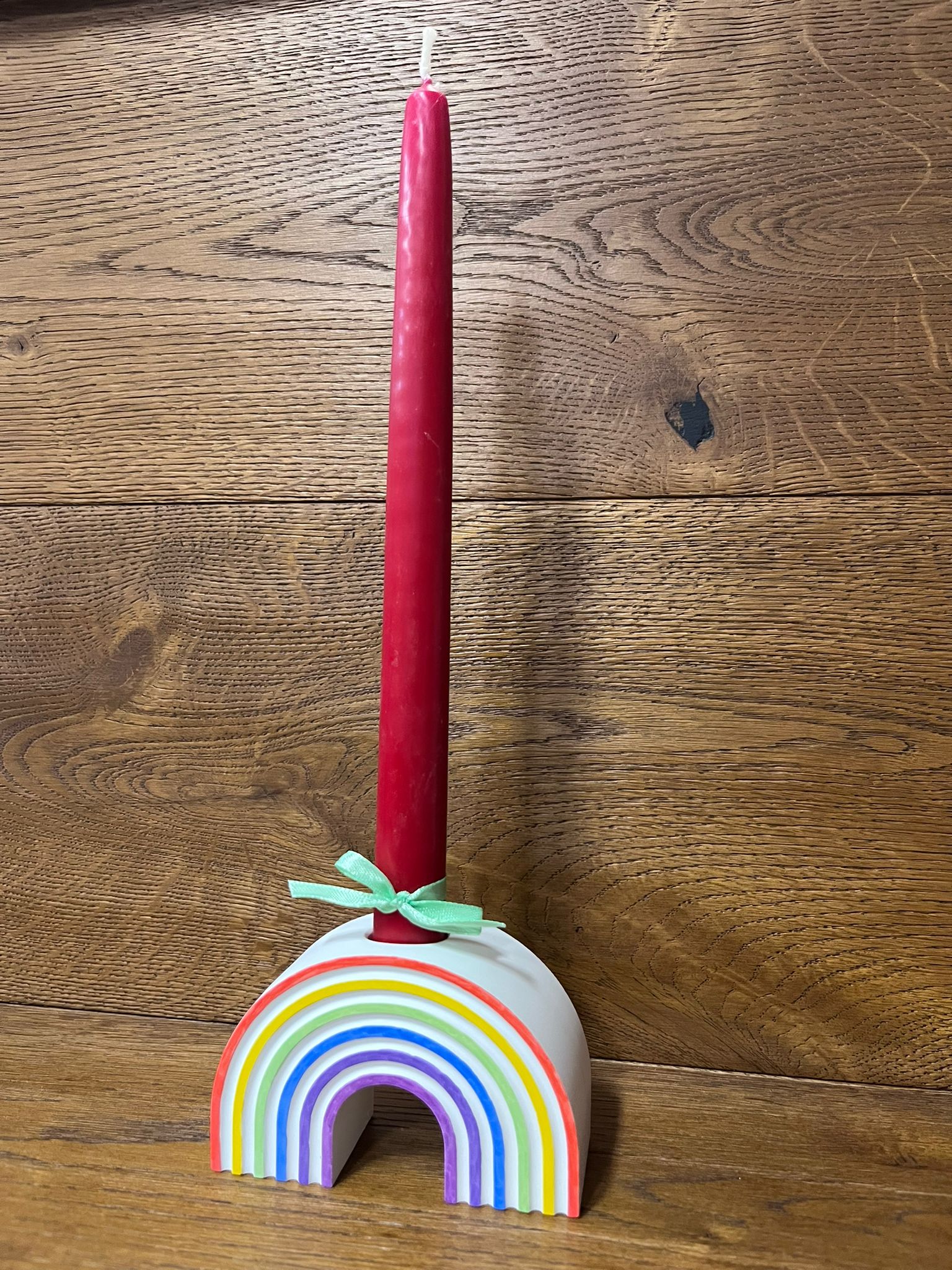 Kerzenhalter Regenbogen - handgemacht