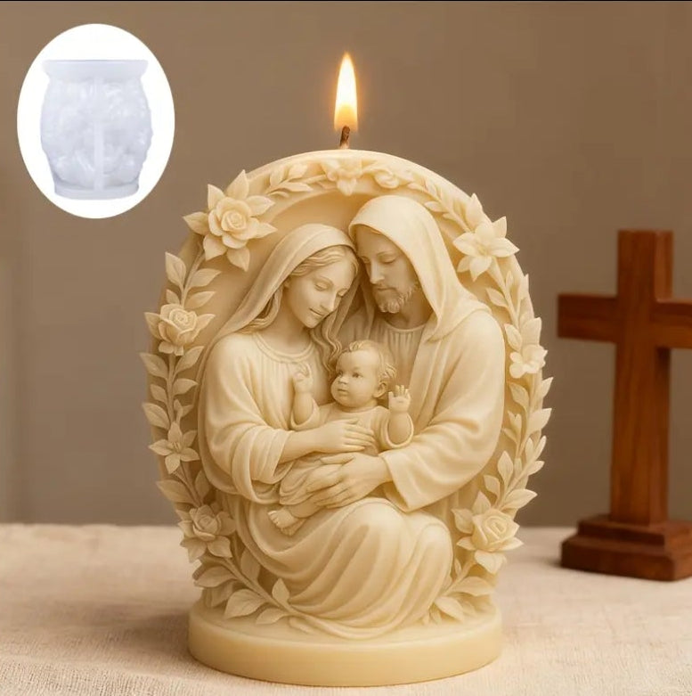 Silikonform Kerzen gießen heilige Familie