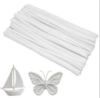 Chenilledraht / Biegeplüsch weiß - Bastelschachtel - Bastelzubehör - 