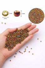 Rocailles Glasperlen 2mm metallic