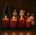 Silikonform Kerzen gießen 4er Set - Bastelschachtel - Bastelset - 