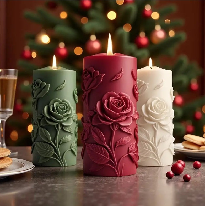 Silikonform Kerzen gießen Rosen