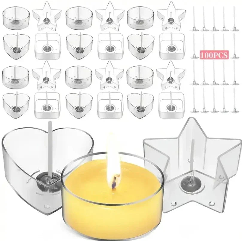 Kerzengießset Teelichter groß 124 Teile - Bastelschachtel - Bastelset - 