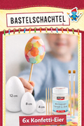 Bunte Konfetti Eier Kinder Bastelset
