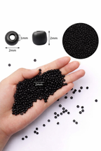 Rocailles Glasperlen 2mm schwarz