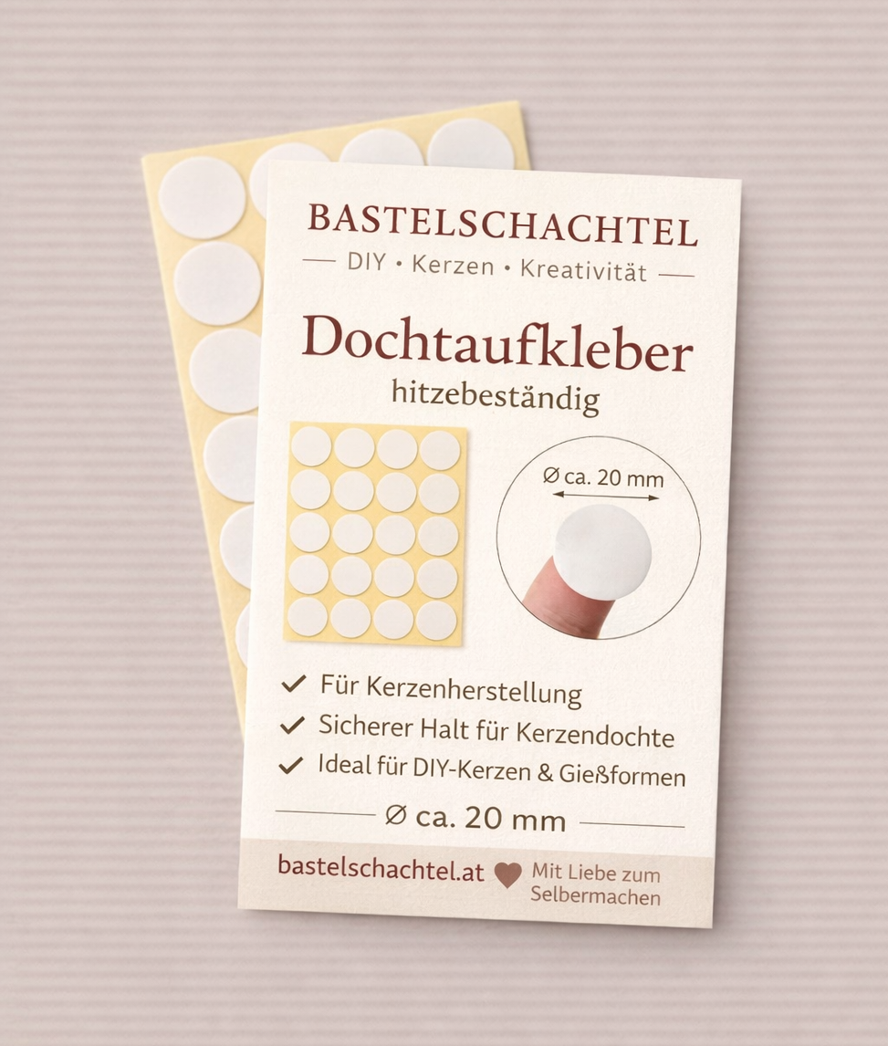Dochtaufkleber hitzebeständig 200 Stück