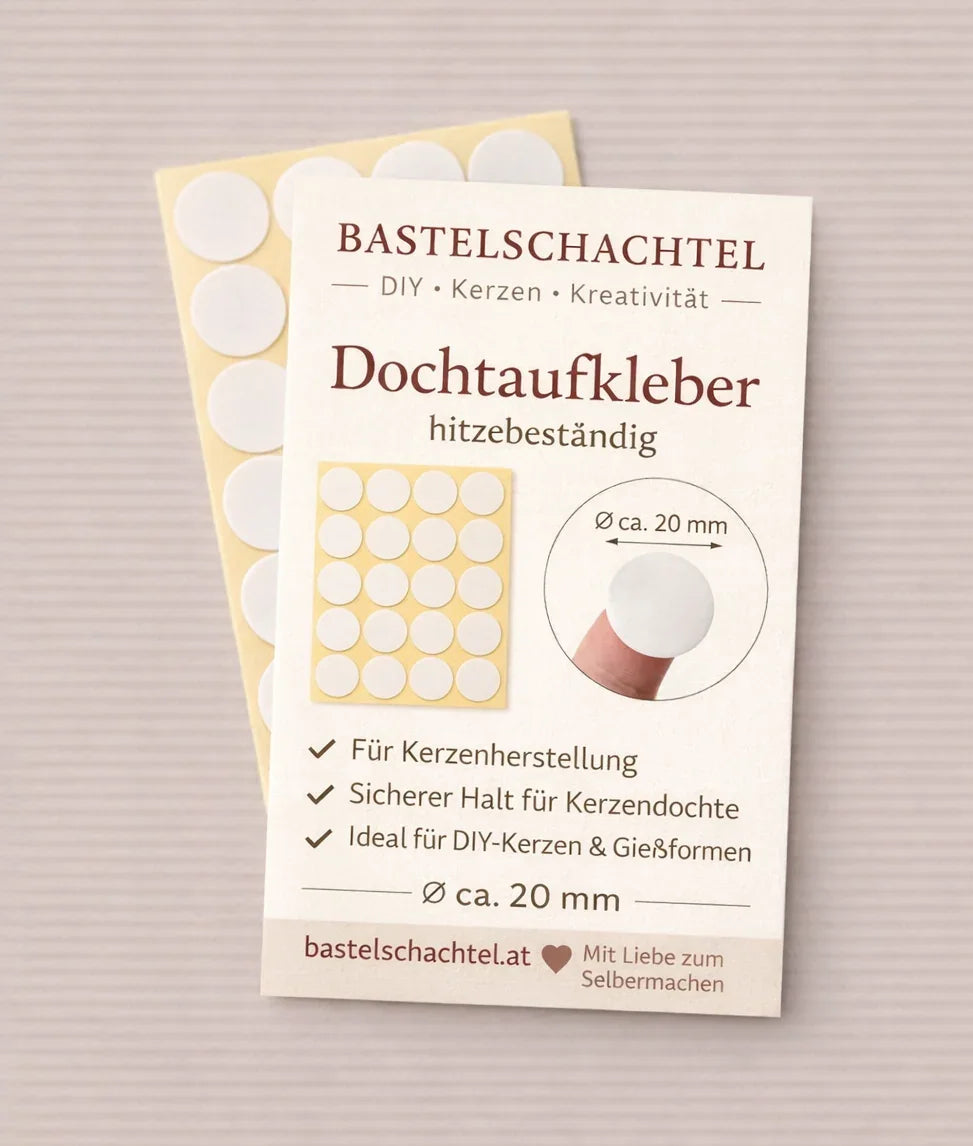 Dochtaufkleber hitzebeständig 200 Stück - Bastelschachtel - Bastelset - 