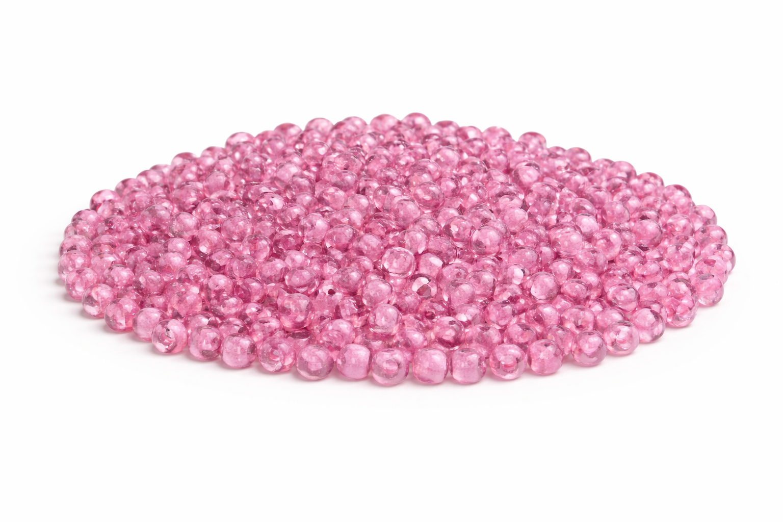 Rocailles Glasperlen 2mm rosa transparent