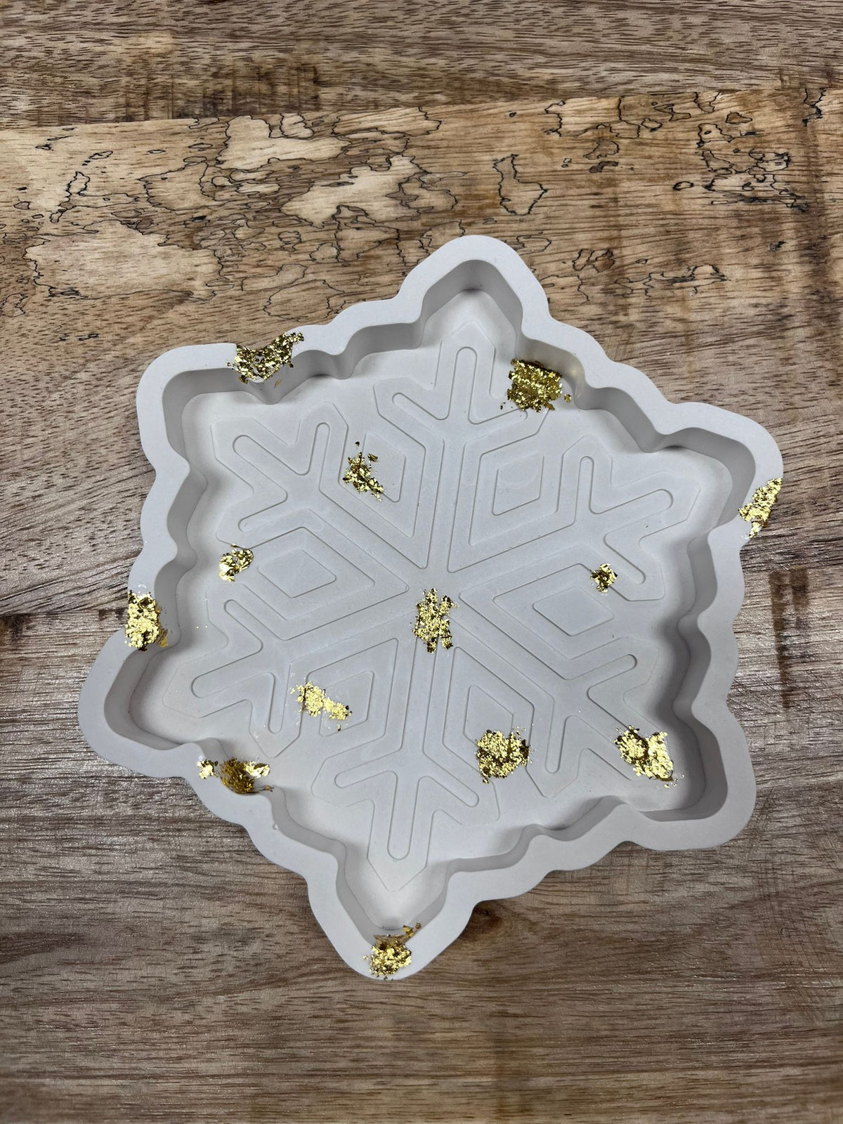 Handgemachtes Raysintablett Schneeflocke