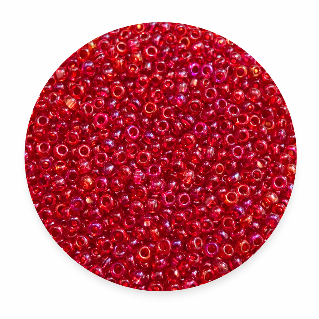 Rocailles Glasperlen 2mm rot glänzend