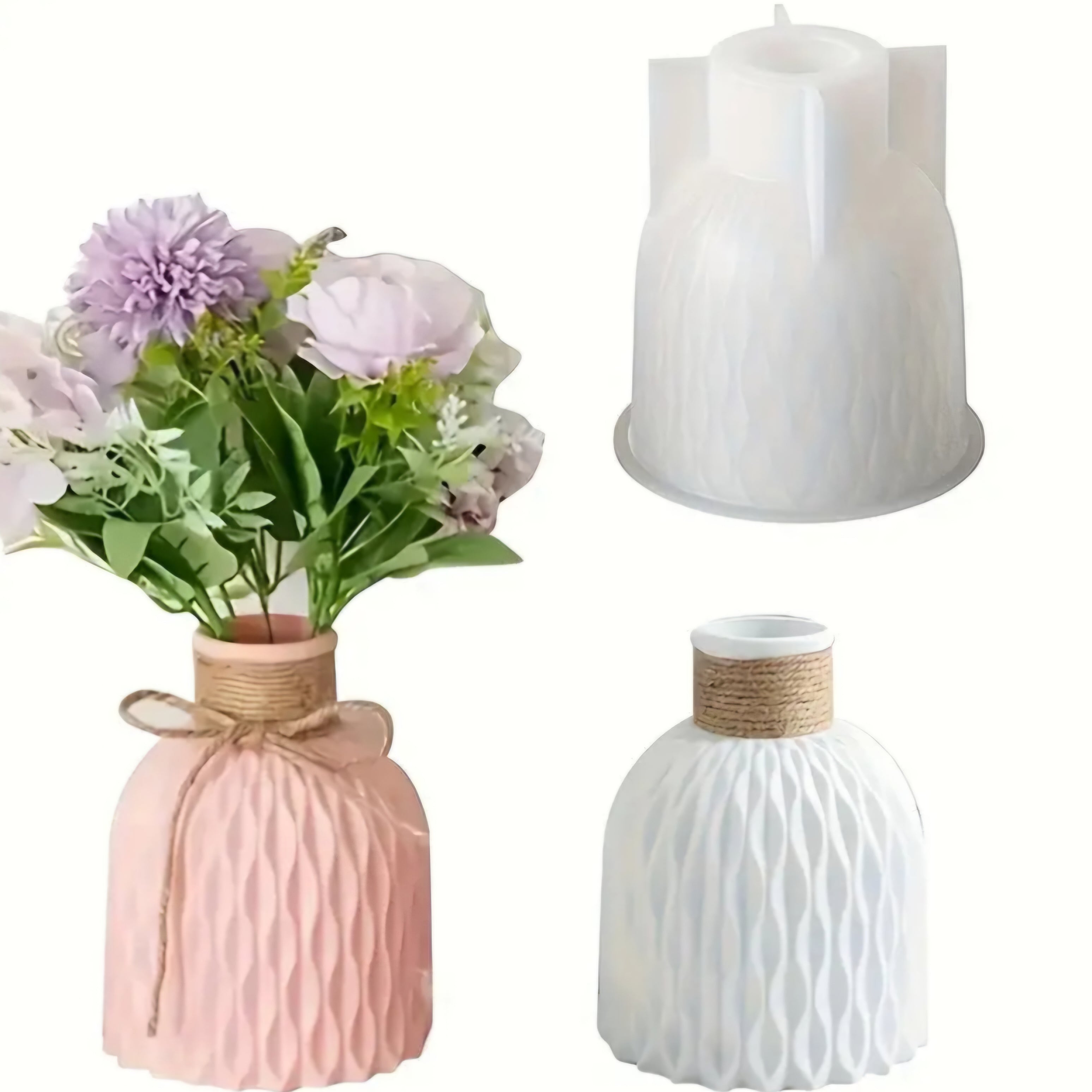 Silikonform - Vase gitteroptik