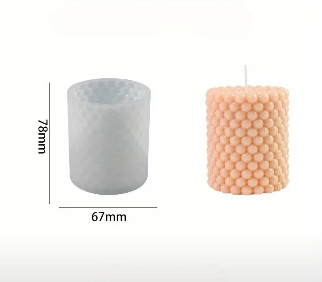 Silikonform Kerzengießen Noppenkerze - Bastelschachtel - Bastelset - 